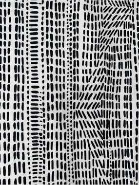 West Elm Cotton White& Black Canvas Bomu Curtain Panels 48”x84”Set Of Two NWOT